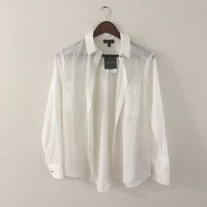 NWT Topshop white Button Down shirt